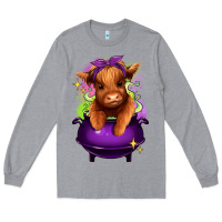 Heather Grey Halloween Heifer Long Sleeve Tee - RanaPortraitStore