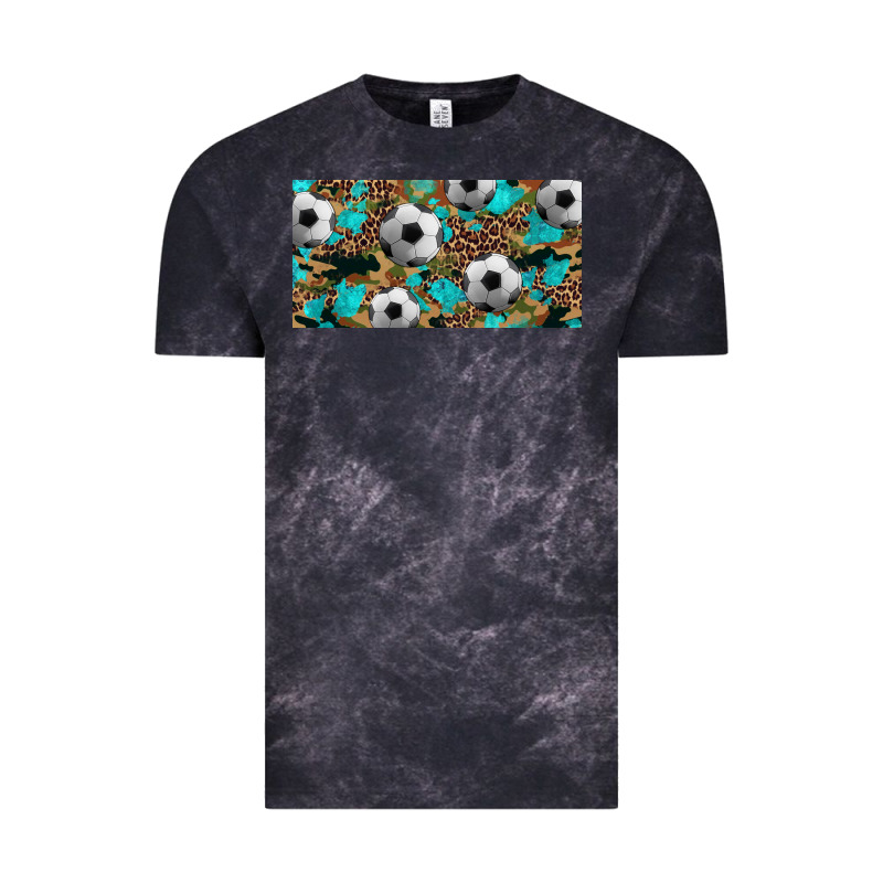 Western Leopard Camouflage Turquoise Soccer Licence Plate Template Vintage Tee by Artiststas | Teevron