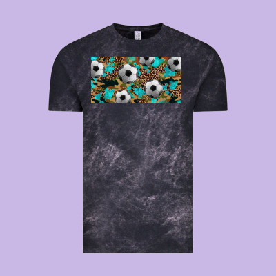 Western Leopard Camouflage Turquoise Soccer Licence Plate Template Vintage Tee Designed By Artiststas