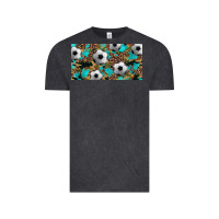 Vintage Black western leopard camouflage turquoise soccer licence plate template Vintage Tee - Artiststas