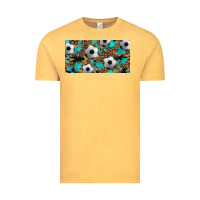 Vintage Mustard western leopard camouflage turquoise soccer licence plate template Vintage Tee - Artiststas