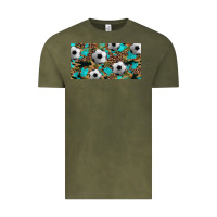 Vintage Olive western leopard camouflage turquoise soccer licence plate template Vintage Tee - Artiststas