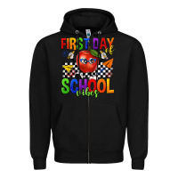 Black first day of school vibes Zipper Hoodie - texasbilliewilder