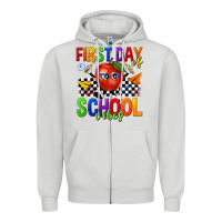 Dove Grey first day of school vibes Zipper Hoodie - texasbilliewilder