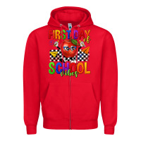 Red first day of school vibes Zipper Hoodie - texasbilliewilder