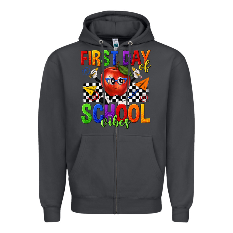 First Day Of School Vibes Zipper Hoodie by texasbilliewilder | Teevron