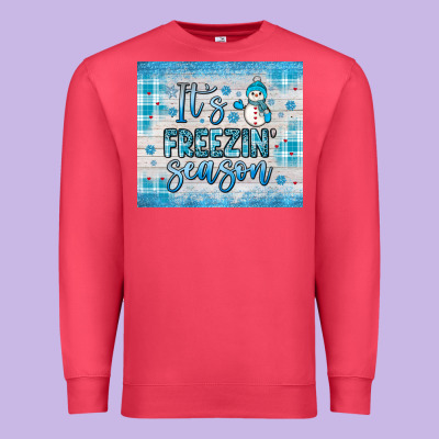 It S Freezin Season Premium Sweatshirt Designed By Jahusdesignshop