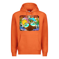 Carrot coconut drink with sunglasses Premium Hoodie - Jasminsmagicworld