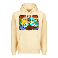 Pina Colada coconut drink with sunglasses Premium Hoodie - Jasminsmagicworld
