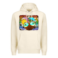 Tofu coconut drink with sunglasses Premium Hoodie - Jasminsmagicworld