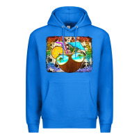 True Royal coconut drink with sunglasses Premium Hoodie - Jasminsmagicworld
