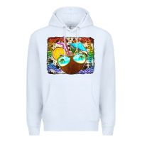 White coconut drink with sunglasses Premium Hoodie - Jasminsmagicworld