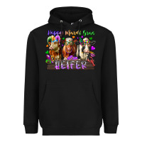 Black happy mardi gras heifer Heavyweight Hoodie - RacoonDesign