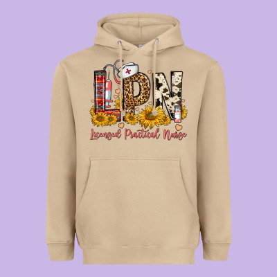 Lpn Licensed Practical Nurse Heavyweight Hoodie Designed By Fadigitalartstudio