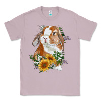 Lilac Bunny With Sunflowers Classic Tee - RanaPortraitStore