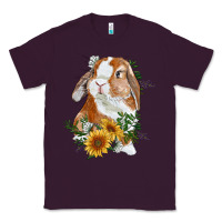 Plum Bunny With Sunflowers Classic Tee - RanaPortraitStore