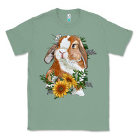 Sage Bunny With Sunflowers Classic Tee - RanaPortraitStore
