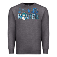 Charcoal Heather hello winter Premium Sweatshirt - JahusDesignShop
