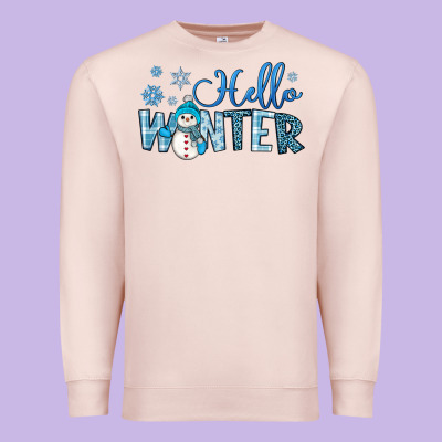 Hello Winter Premium Sweatshirt Designed By Jahusdesignshop