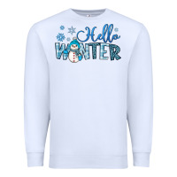 White hello winter Premium Sweatshirt - JahusDesignShop
