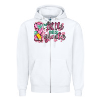 White little miss 2nd grade Zipper Hoodie - Zillion Design Studio