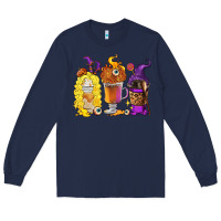 Navy Halloween hocus pocus coffee cups Long Sleeve Tee - RanaPortraitStore