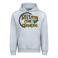 Heather Grey reel cool  grandpa Urban Hoodie - MaliasSmallBusiness