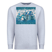 Heather Grey hello winter Premium Sweatshirt - JahusDesignShop