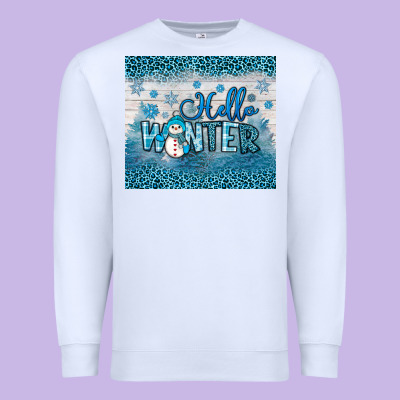 Hello Winter Premium Sweatshirt Designed By Jahusdesignshop