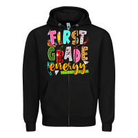Black first grade energy Zipper Hoodie - texasbilliewilder