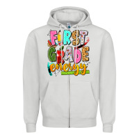 Dove Grey first grade energy Zipper Hoodie - texasbilliewilder