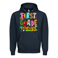 Navy first grade energy Zipper Hoodie - texasbilliewilder