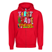 Red first grade energy Zipper Hoodie - texasbilliewilder