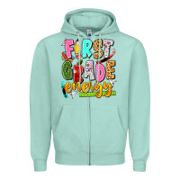 Seafoam first grade energy Zipper Hoodie - texasbilliewilder