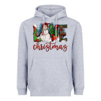 Heather Grey love christmas Heavyweight Hoodie - FaDigitalArtStudio