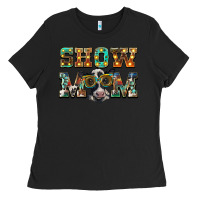 Black show mom baby cow Ladies Tee - BarkalooDesign