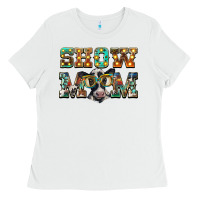White show mom baby cow Ladies Tee - BarkalooDesign