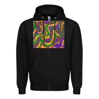 Black mardi gras tumbler Zipper Hoodie - RanaPortraitStore