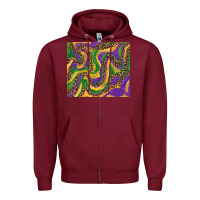 Burgundy mardi gras tumbler Zipper Hoodie - RanaPortraitStore