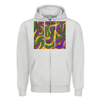Dove Grey mardi gras tumbler Zipper Hoodie - RanaPortraitStore
