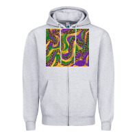 Heather Grey mardi gras tumbler Zipper Hoodie - RanaPortraitStore