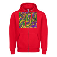 Red mardi gras tumbler Zipper Hoodie - RanaPortraitStore