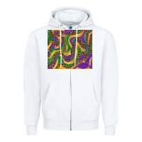 White mardi gras tumbler Zipper Hoodie - RanaPortraitStore