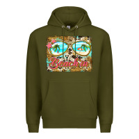Army Green beach'in sunglasses Premium Hoodie - Jasminsmagicworld