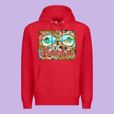 Beach'in Sunglasses Premium Hoodie Designed By Jasminsmagicworld