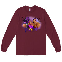 Burgundy Halloween sneaker and heel afro woman Long Sleeve Tee - RanaPortraitStore