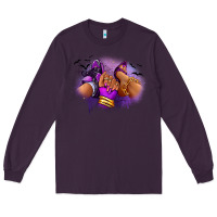 Plum Halloween sneaker and heel afro woman Long Sleeve Tee - RanaPortraitStore
