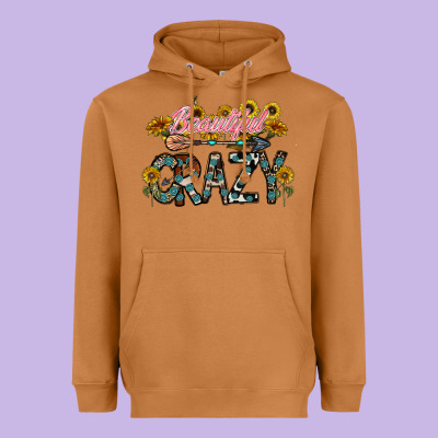 Beautiful Crazy Heavyweight Hoodie Designed By Cowhidedigitalart
