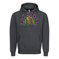 Smoke mardi gras rainbow and fleur de lis Zipper Hoodie - RanaPortraitStore