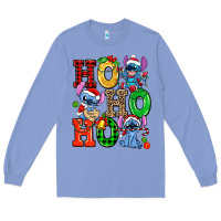 Colony Blue ho ho ho stitch Long Sleeve Tee - AdoDesignShop